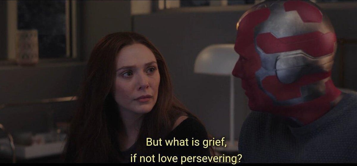 What is grief if not love persevering