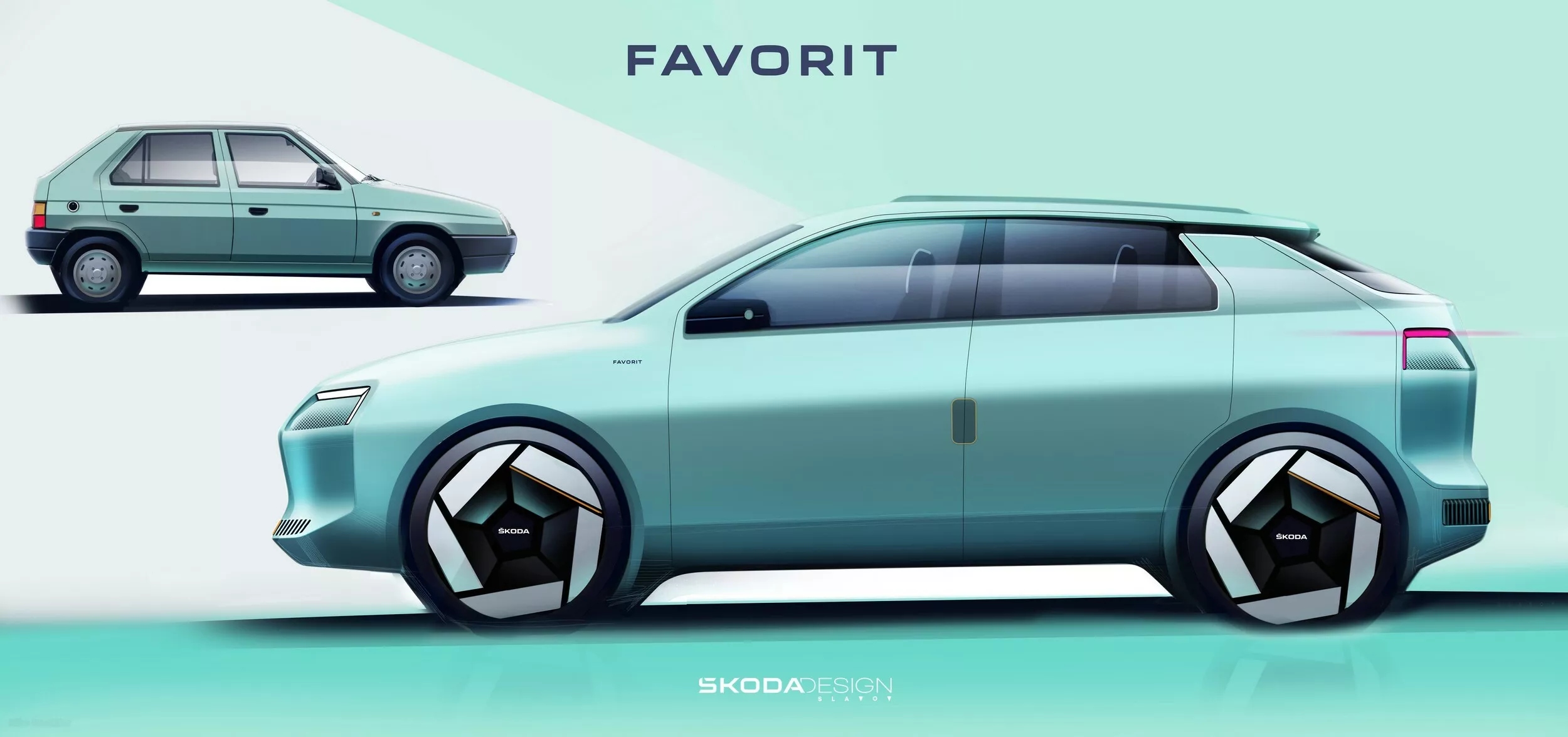 efsane hatchback skoda favorit cagdas bir elektrikli konsept olarak tekrar tasarlandi 3 pX6uZmcF