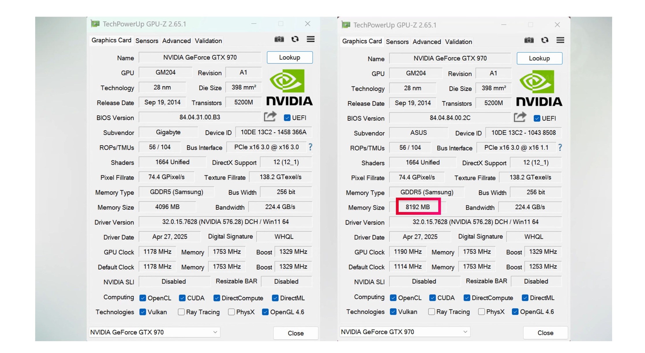 GTX 970 8GB VRAM ile modifiye edildi: İşte sonuçlar gtx 970 8gb vram ile modifiye edildi iste sonuclar 1