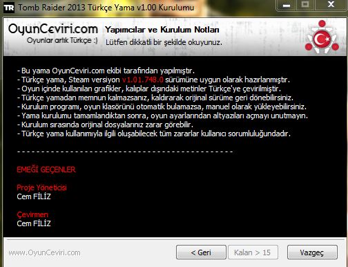 Rise of The Tomb Raider Türkçe yama nasıl yapılır? rise of the tomb raider turkce yama nasil yapilir 1 scZEDMq3