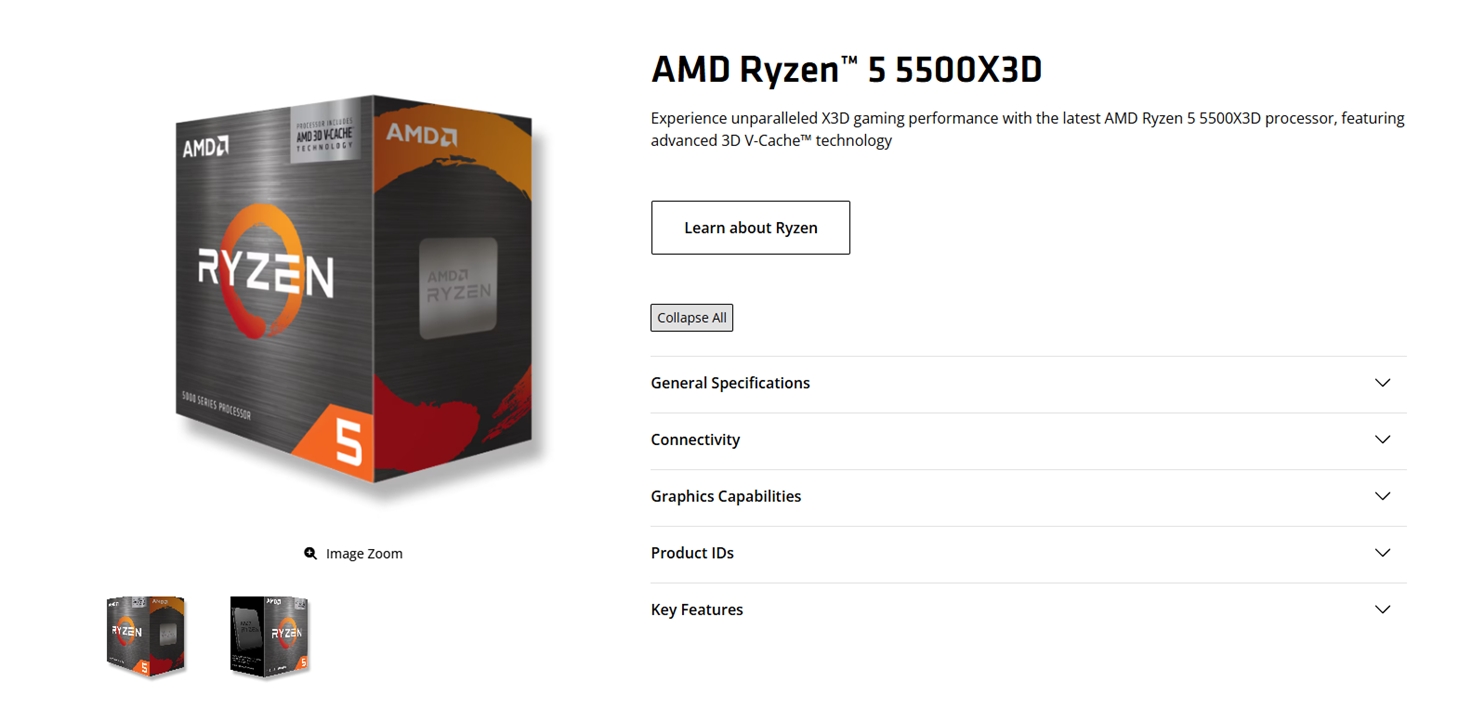amdnin simdiye kadarki en ucuz x3d islemcisi ryzen 5 5500x3d ortaya cikti iste ozellikleri uVjOJ1qX