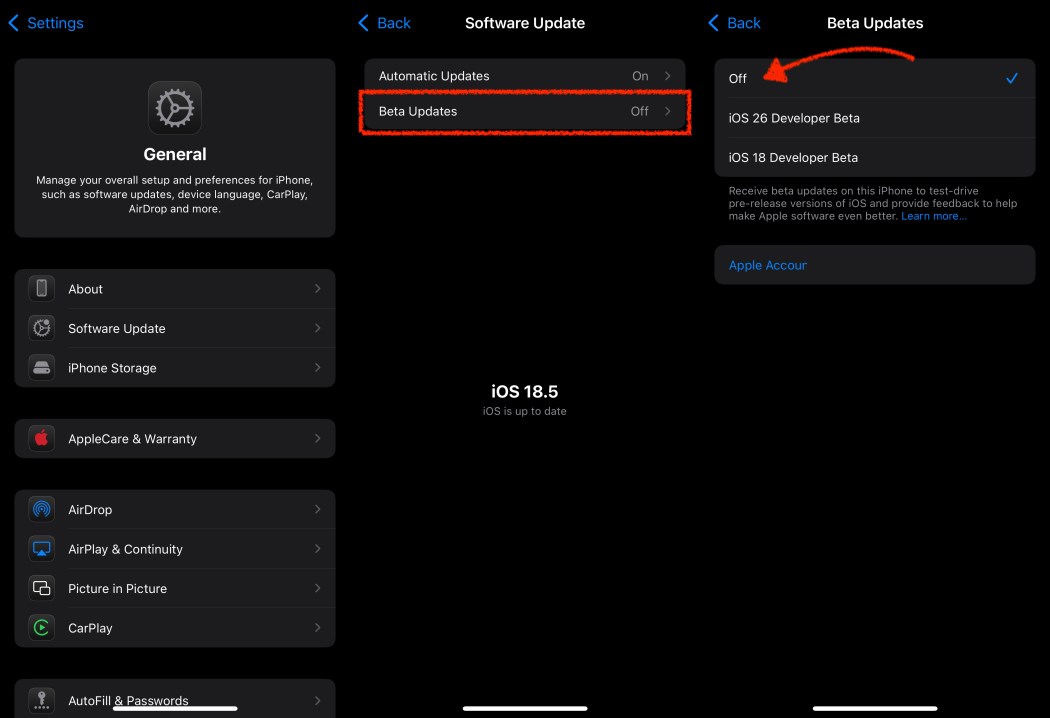 iOS 26 beta nasıl kaldırılır? iOS 26'dan iOS 18'e geri dönme adımları ios 26 beta nasil kaldirilir ios 26dan ios 18e geri donme adimlari 1