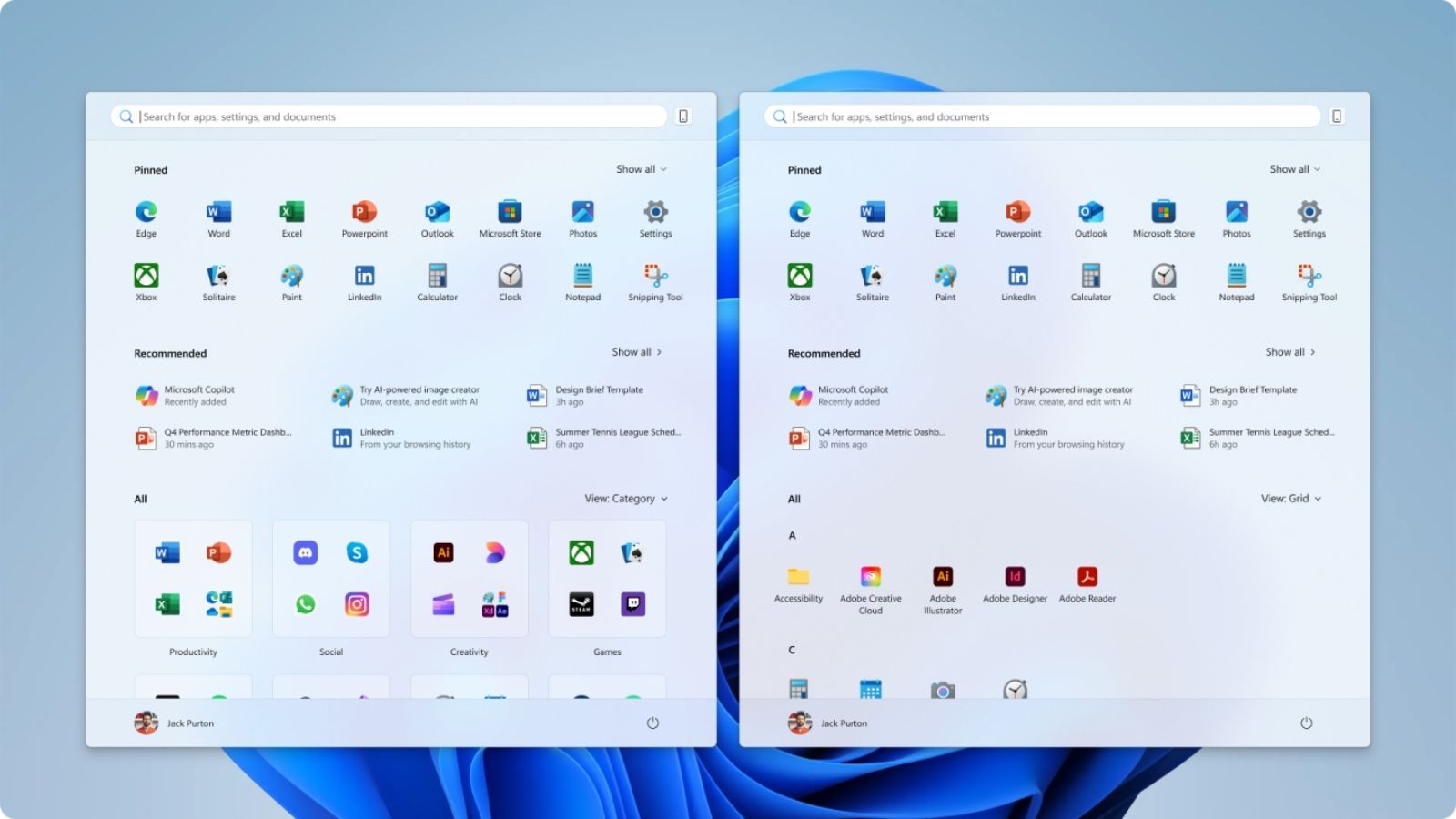 Microsoft, Windows 11 Başlat Menüsünü Yeniledi microsoft windows 11 baslat menusunu yeniledi 0 evDZSQ6e