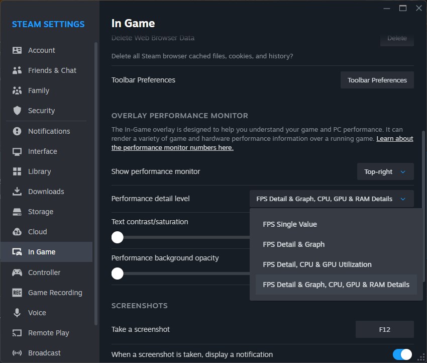 Steam'in yeni FPS sayacı ayrıntılı performans takibi yapıyor steamin yeni fps sayaci ayrintili performans takibi yapiyor 0 dB6V8XEC