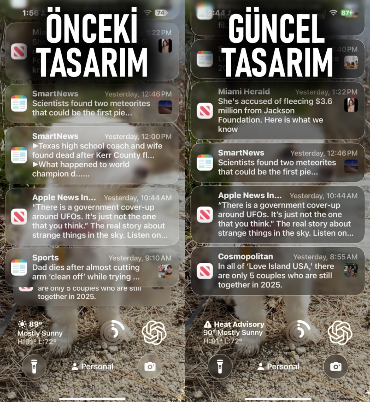 apple liquid glass dizayndan kismen vazgecti iste ios 26 beta 3 ile degisen yeni fgEMuAUy