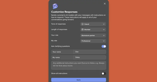 duckduckgo sohbet botlari artik kisisellestirilebilecek 0
