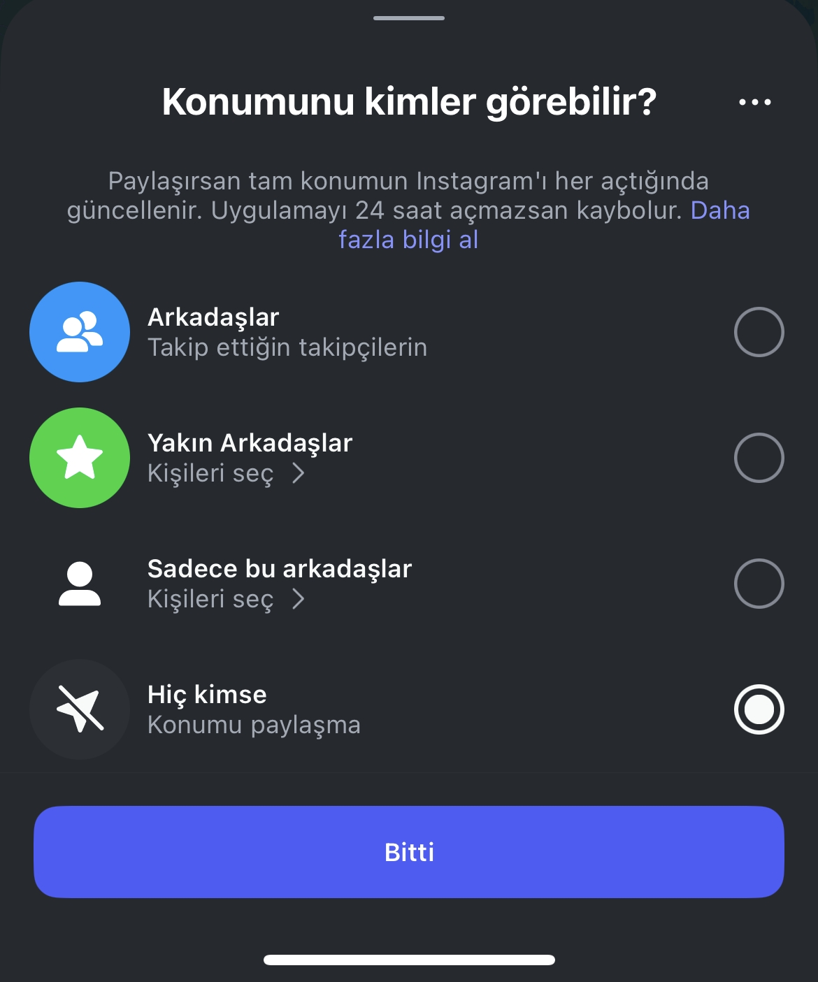 instagramda herkesin acik adresi afise olmus durumda anlik pozisyonunuzu cumle leme gosteren ozellik nasil V5XIuNE5