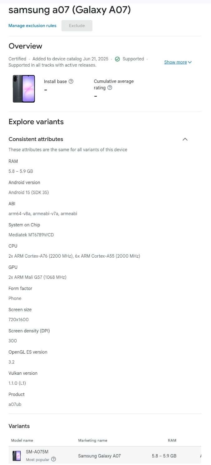 samsung galaxy a07 google play consoleda goruldu yeni jenerasyon uygun fiyatli telefon yolda 0 VHZnbpJb