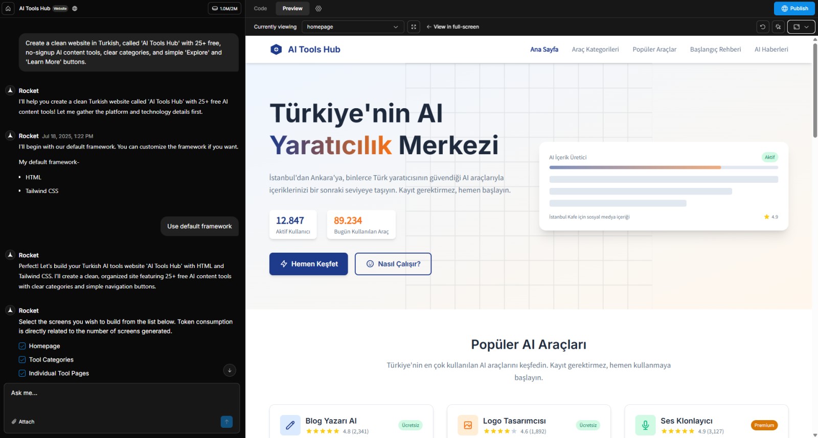 tek bir prompt ile kullanima hazir uygulamaniz aninda hazir 0 tS7BtsiF