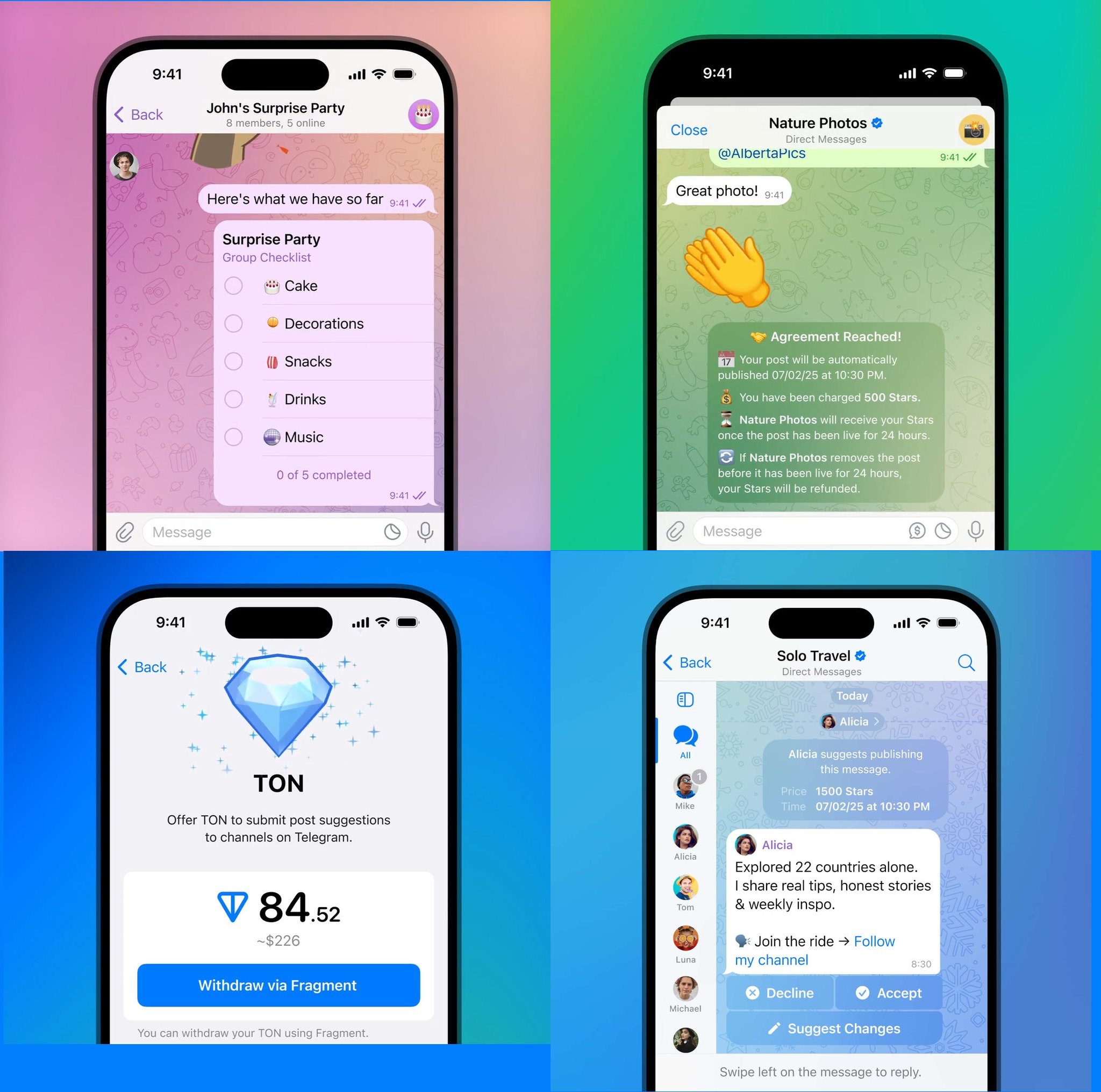 telegram yeni ozellikleri duyurdu icerikten para kazanma ve fazlasi 0 e5lXG3CK